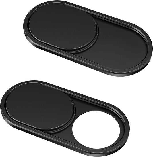 Webcam Cover Slide[2-Pack], 0.023 Inch Ultra-Thin Metal Web Camera Cover for Macbook Pro, Imac, Laptop, PC, Ipad Pro, Iphone 8/7/6 Plus, Protect Your Visual Privacy [Black]