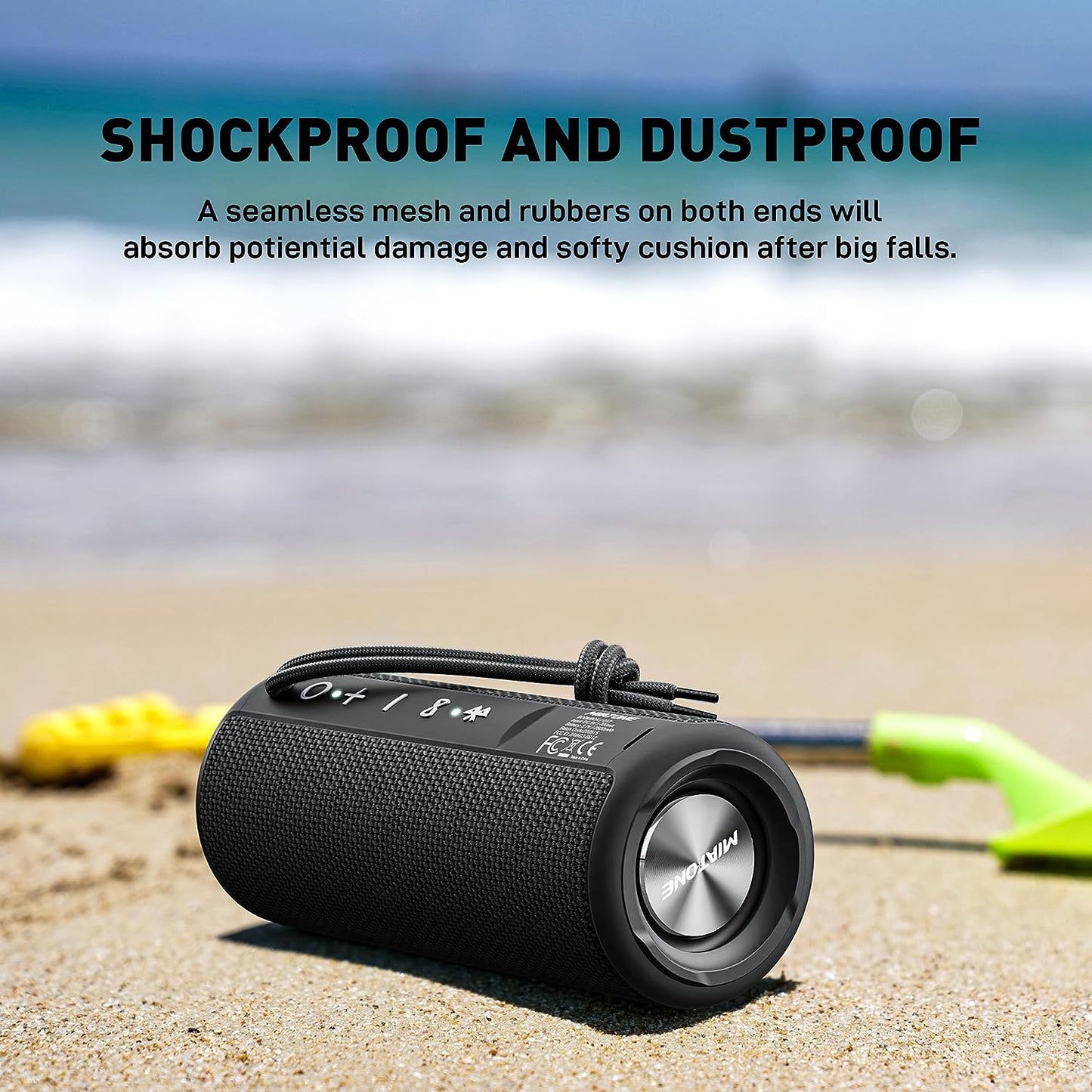 Bluetooth Speakers, Waterproof and Portable Outdoor Wireless Speaker (Black)
