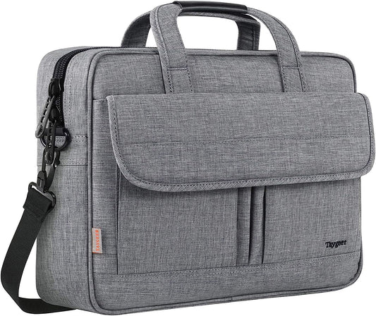 17 Inch Laptop Briefcase, Business Water Resistant Briefcase Carry on Case for for Men Women, Premium Professional Lightweight Portable Gifts Carry on Computer Bag with Strap, Grey