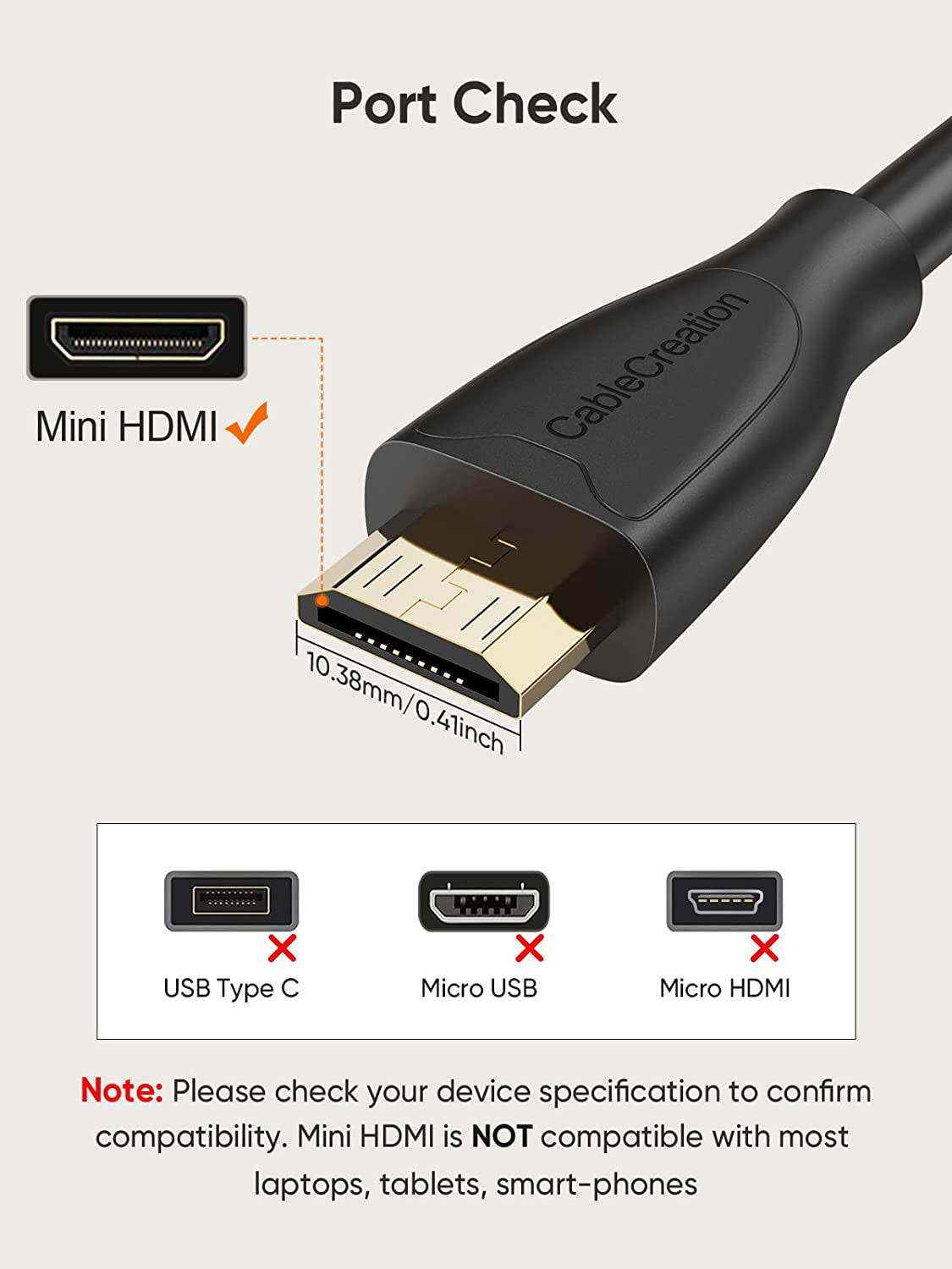 Mini HDMI to HDMI Cable 6FT, 4K High-Speed HDMI to Mini HDMI Adapter, Mini HDMI to Standard HDMI for Graphics Card, HDTV, Camera, HDR-XR50, Z6, EOS RP/EOS R/EOS 7D Mark II/XA40, Etc