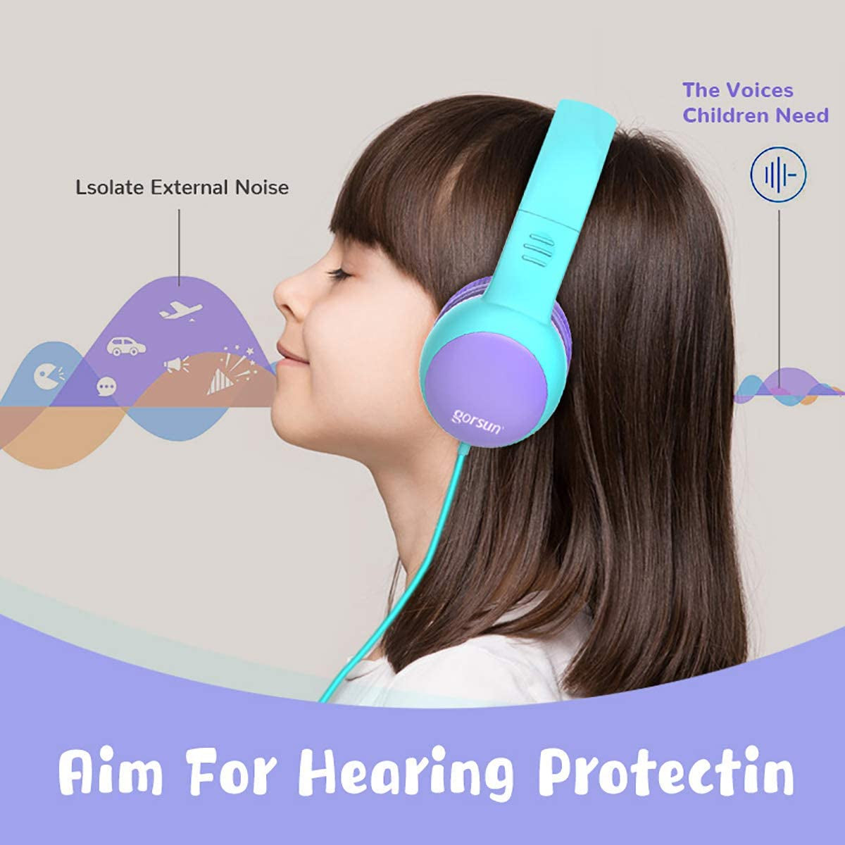Kids Headphones with Limited Volume, Children'S Headphone over Ear, Toddler Headphones for Boys and Girls, Wired Headset Earphones for Children