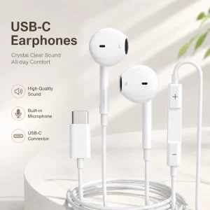 Wired Type-C Earphones with Microphone