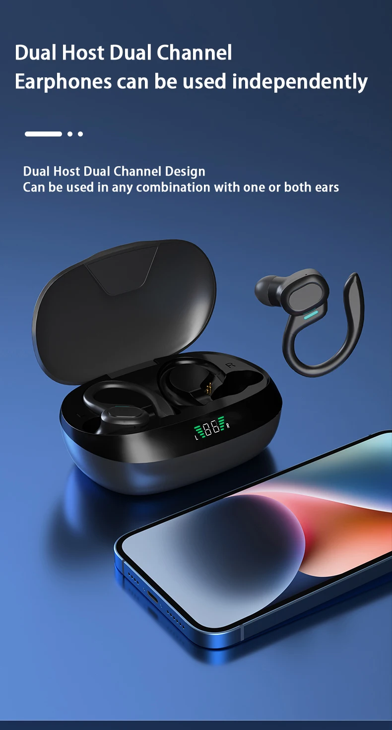 SHUKE Bluetooth Sport Earhook Wireless Earbuds - Image 5