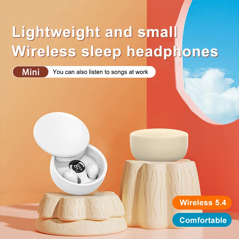 SK26 Bluetooth 5.4 Invisible Sleeping Earbuds - Image 1